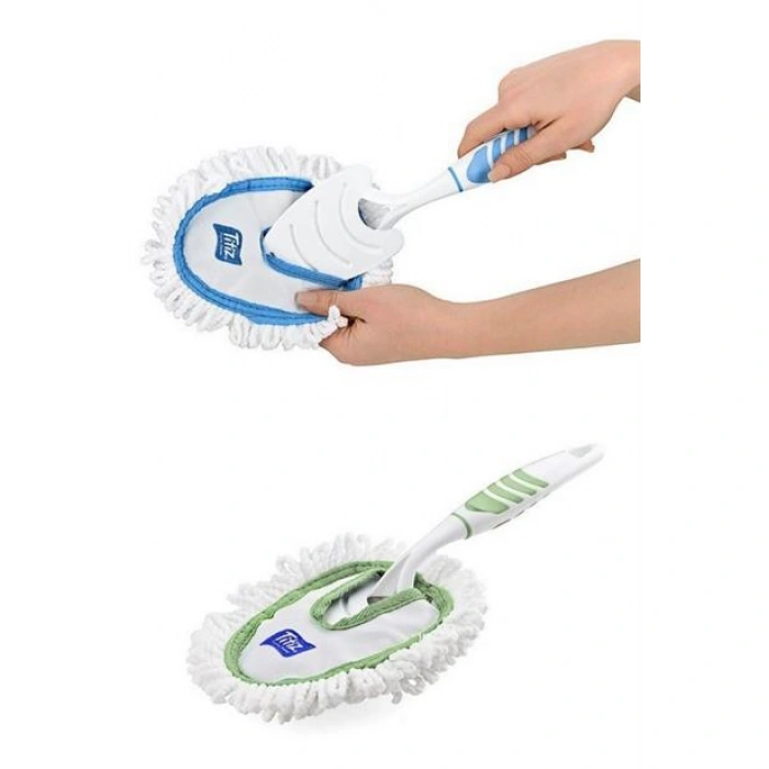 TUFEYO Mikrofiber Duster Toz Leke Kir Alıcı Temizleyici Tutacaklı Temizlik Bezi Aparatı Malzemesi