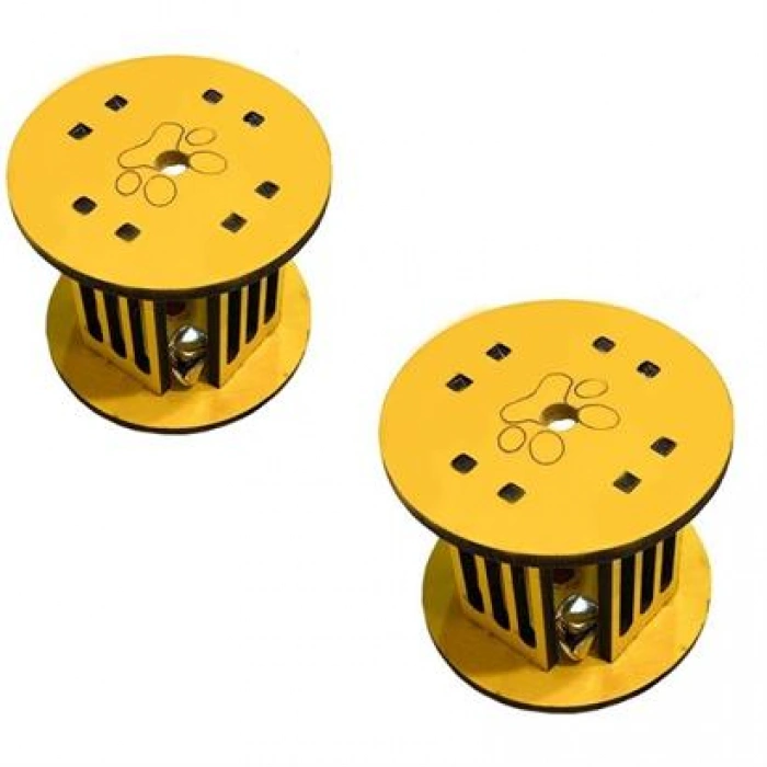 TUFEYO  Mini Silindir Eğlenceli Renkli Sağlam Küçük Pati İzi Şekilli Kedi Oyuncağı