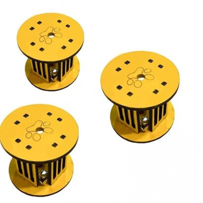 TUFEYO  Mini Silindir Eğlenceli Renkli Sağlam Küçük Pati İzi Şekilli Kedi Oyuncağı