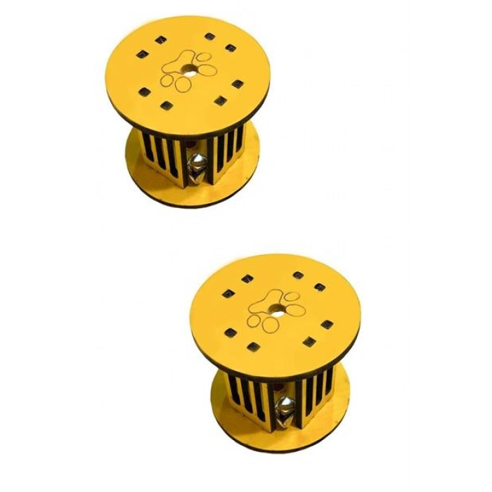 TUFEYO  Mini Silindir Eğlenceli Renkli Sağlam Küçük Pati İzi Şekilli Kedi Oyuncağı