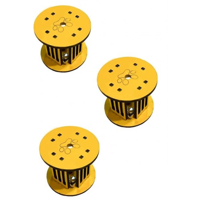 TUFEYO  Mini Silindir Eğlenceli Renkli Sağlam Küçük Pati İzi Şekilli Kedi Oyuncağı