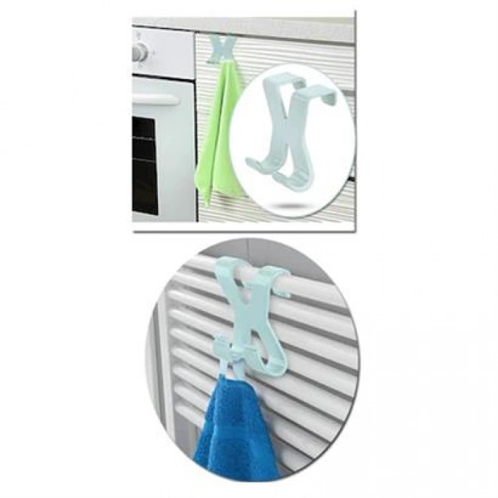 TUFEYO Mutfak Banyo Dolap Kapağına Takılan Meta Havlu Askılığı Aparatı