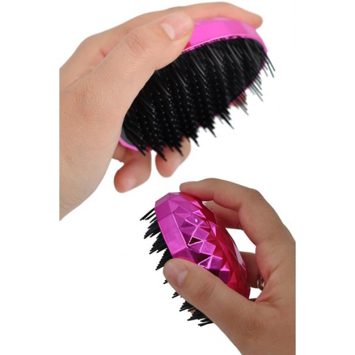 TUFEYO Neon Pembe Düzleştirici Tarak Geniş Aralıklı Her Saç Tipine Uygun Fırçalı Saç Düzleştirici