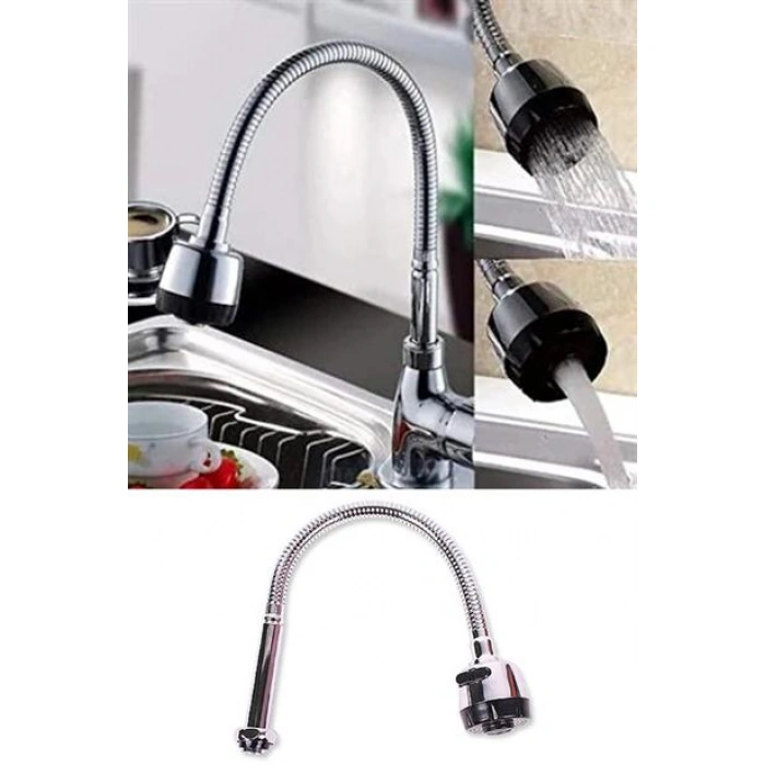 TUFEYO Oynar Başlıklı 2 Fonksiyonlu Spiral Musluk Başlığı Mutfak Hortumu
