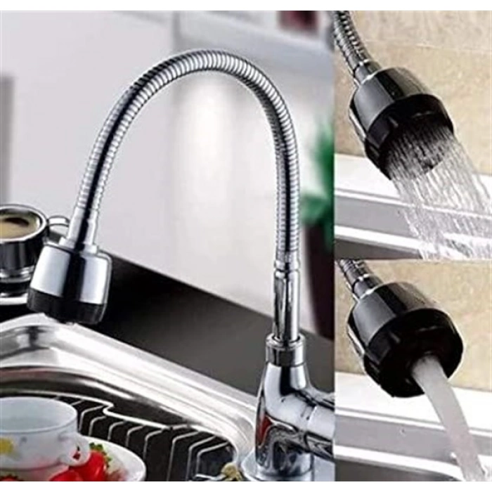 TUFEYO Oynar Başlıklı 2 Fonksiyonlu Spiral Musluk Başlığı Mutfak Hortumu
