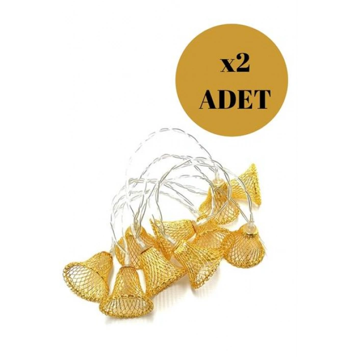 TUFEYO Parti ve Özel Gün Dekorasyonu Çan Şeklinde Metal Şerit Led Işık
