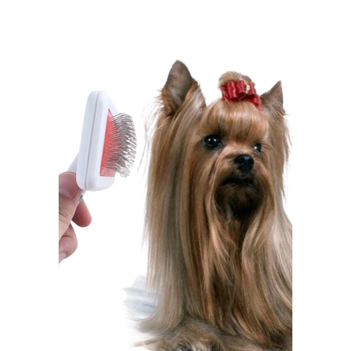 TUFEYO Paslanmaz Evcil Hayvan Kedi Köpek Tüy Tarama Toplama Fırçası Kolay Temizlenir Bakım Aleti