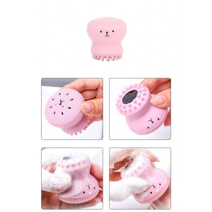 TUFEYO Peeling Etkili Mini El Yüz Cilt Temizleme Fırçası Silikon Temizlenmesi Kolay  Siyah Nokta Gi