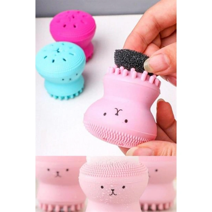 TUFEYO Peeling Etkili Mini El Yüz Cilt Temizleme Fırçası Silikon Temizlenmesi Kolay  Siyah Nokta Gi