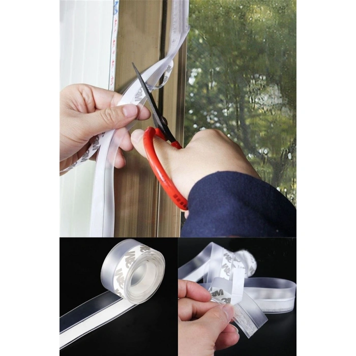 TUFEYO Pencere ve Kapı Eşiği Bandı Kendinden Yapışkanlı Silikon Şerit