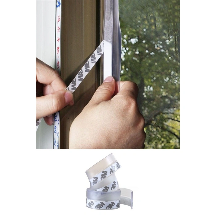 TUFEYO Pencere ve Kapı Eşiği Bandı Kendinden Yapışkanlı Silikon Şerit