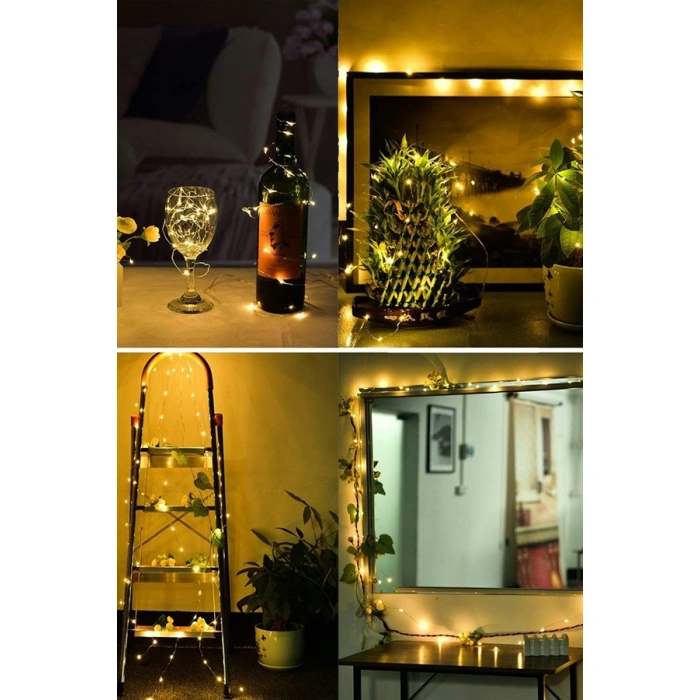 TUFEYO Peri Led Işık 28 Ledli  3 Metre Sarı Led Şerit Aydınlatma Spot Led