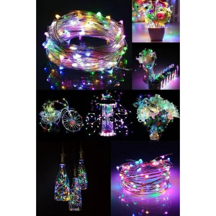 TUFEYO Pilli Dekoratif Peri Led Işık 3 Metre (RGB) Gaming Aydınlatma