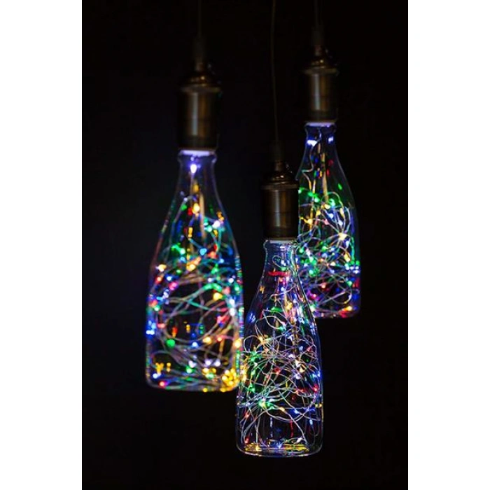 TUFEYO Pilli Dekoratif Peri Led Işık 3 Metre (RGB) Gaming Aydınlatma