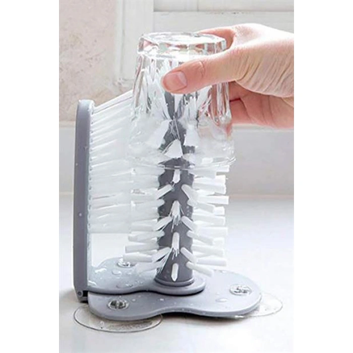 TUFEYO Pratik Kolay Fonksiyonel Vantuzlu Elde Bulaşık Yıkama Fırçası