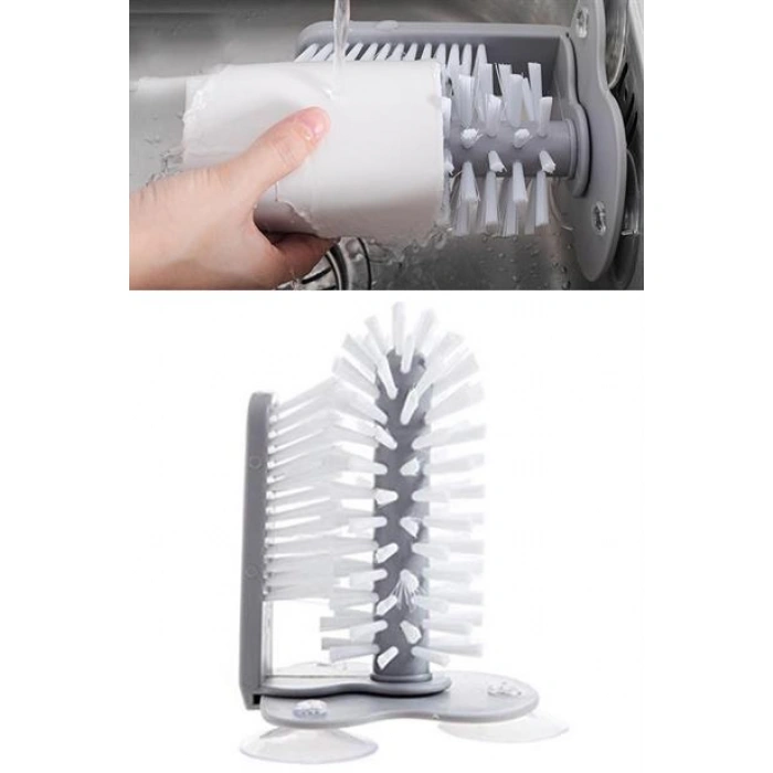 TUFEYO Pratik Kolay Fonksiyonel Vantuzlu Elde Bulaşık Yıkama Fırçası