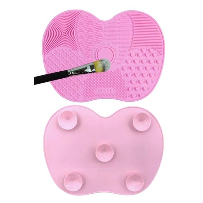 TUFEYO Pratik Kolay Makyaj Fırçası Temizleme Matı Aparatı Aleti Küçük