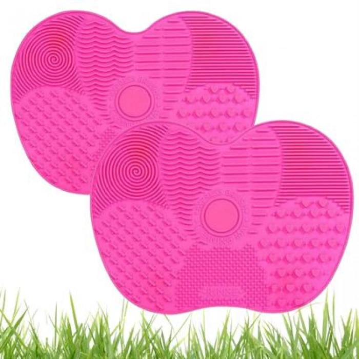 TUFEYO Pratik Kolay Makyaj Fırçası Temizleme Matı Aparatı Aleti Küçük