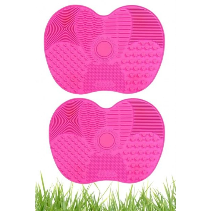 TUFEYO Pratik Kolay Makyaj Fırçası Temizleme Matı Aparatı Aleti Küçük