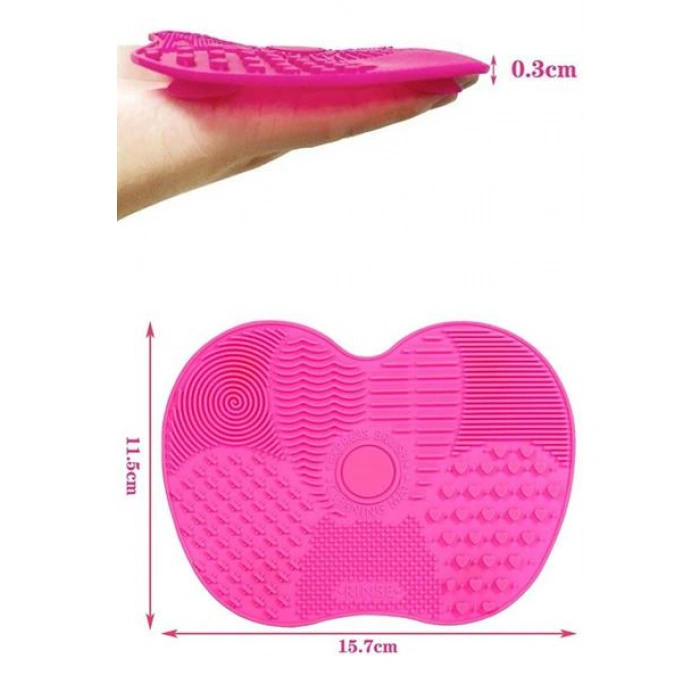 TUFEYO Pratik Kolay Makyaj Fırçası Temizleme Matı Aparatı Aleti Küçük