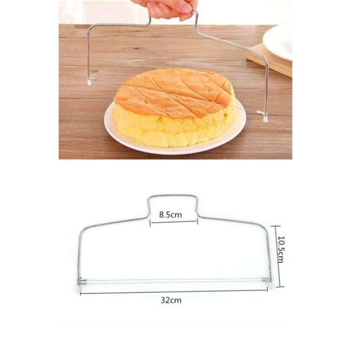 TUFEYO Pratik Kolay Pasta Kek Dilimleme Bölme Teli Kesme Aleti Aparatı