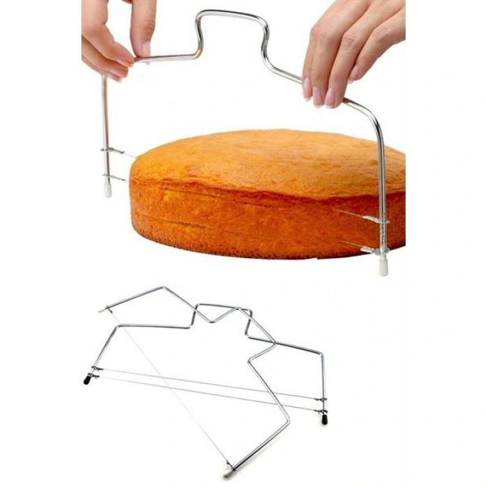 TUFEYO Pratik Kolay Pasta Kek Dilimleme Bölme Teli Kesme Aleti Aparatı