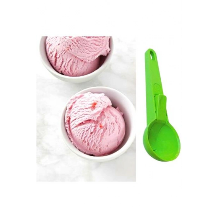 TUFEYO Pratik Mandallı Plastik Dondurma Servis Sunum Kepçesi Kaşığı