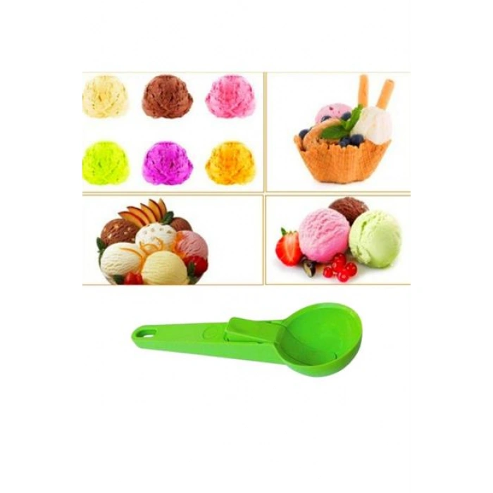 TUFEYO Pratik Mandallı Plastik Dondurma Servis Sunum Kepçesi Kaşığı