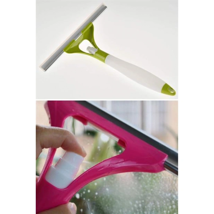 TUFEYO Pratik Spreyli Cam Sil Pencere Ayna Tezgah Duşakabin Temizleyici Püskürtmeli Silme Aparatı