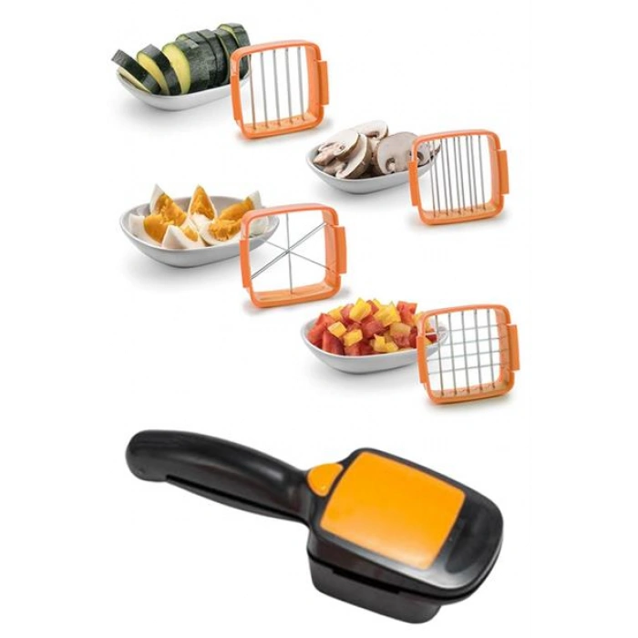 TUFEYO Quick 5 İn 1 Büyük Hazneli Pratik Hızlı Meyve Sebze Doğrayıcı Rende