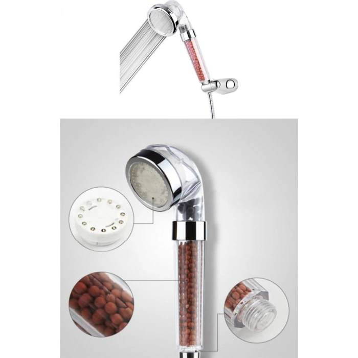 TUFEYO Renk Değiştiren Led Işıklı Su Tasarruflu Basınçlı Duş Başlığı