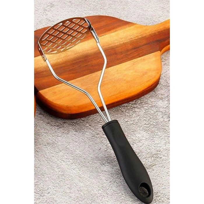 TUFEYO Renkli Plastik Saplı Paslanmaz Metal Patates Ezici Püre Yapıcı