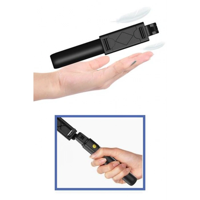 TUFEYO Sabitlenebilir Cep Telefon Tutucu  Ayarlanabilir Taşınabilir 3 Ayaklı Tripod Selfie Çubuğu