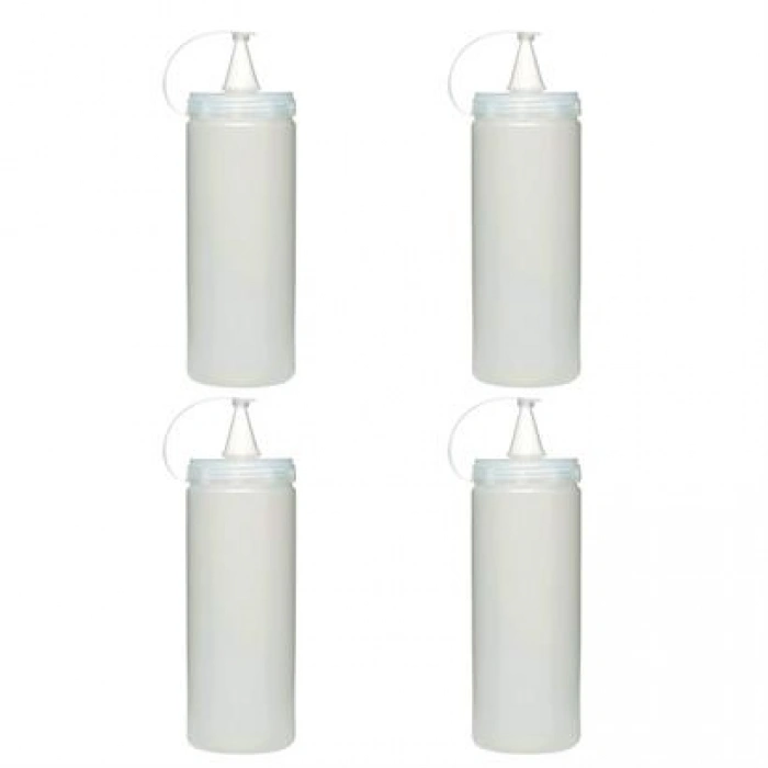 TUFEYO Şeffaf Kapaklı Sızdırmaz Yağlık Sosluk Şişesi Plastik Yağdanlık 400 ml AP-9028