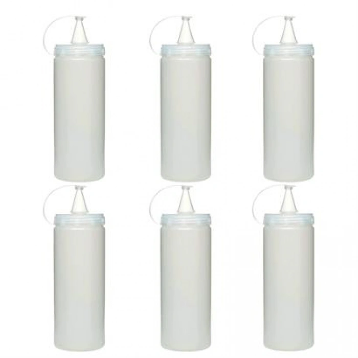 TUFEYO Şeffaf Kapaklı Sızdırmaz Yağlık Sosluk Şişesi Plastik Yağdanlık 400 ml AP-9028