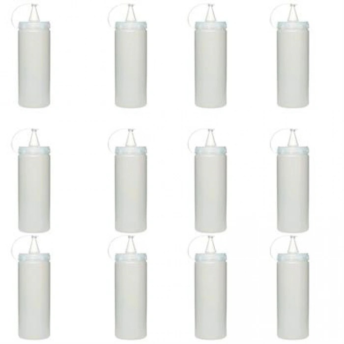 TUFEYO Şeffaf Kapaklı Sızdırmaz Yağlık Sosluk Şişesi Plastik Yağdanlık 400 ml AP-9028