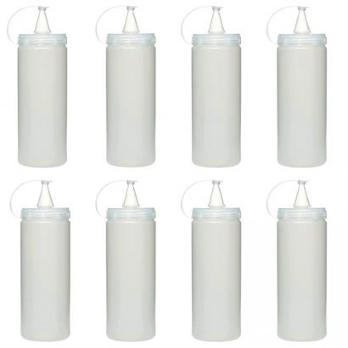 TUFEYO Şeffaf Kapaklı Sızdırmaz Yağlık Sosluk Şişesi Plastik Yağdanlık 400 ml AP-9028