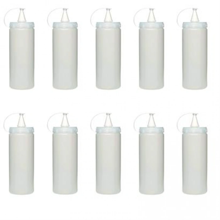 TUFEYO Şeffaf Kapaklı Sızdırmaz Yağlık Sosluk Şişesi Plastik Yağdanlık 400 ml AP-9028