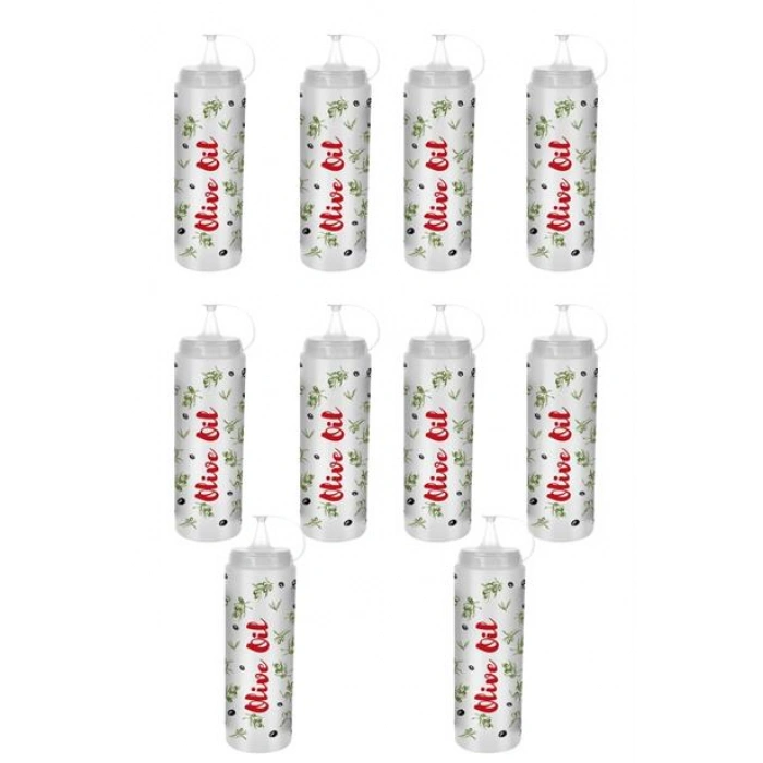 TUFEYO Şeffaf Kapaklı Sızdırmaz Yağlık Sosluk Şişesi Plastik Yağdanlık Master Chef AP-9471