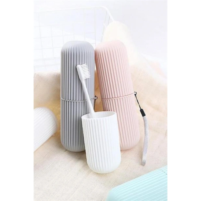 TUFEYO Seyahat Tipi Plastik Diş Fırçası Gözlük Kalem Fırça Erzak Saklama Kabı Düzenleme Kalemlik