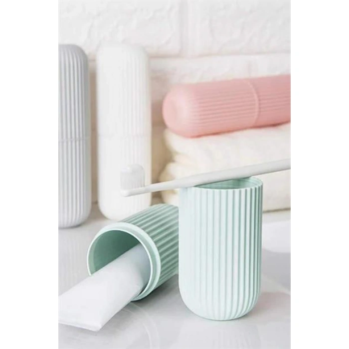 TUFEYO Seyahat Tipi Plastik Diş Fırçası Gözlük Kalem Fırça Erzak Saklama Kabı Düzenleme Kalemlik