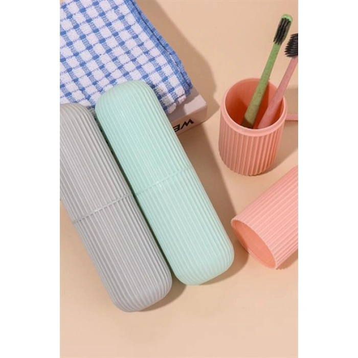 TUFEYO Seyahat Tipi Plastik Diş Fırçası Gözlük Kalem Fırça Erzak Saklama Kabı Düzenleme Kalemlik