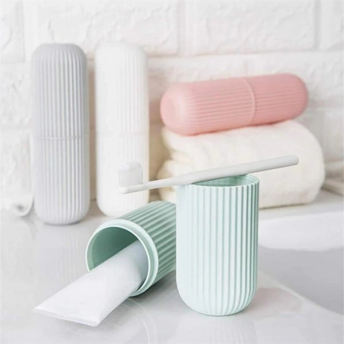 TUFEYO Seyahat Tipi Plastik Diş Fırçası Gözlük Kalem Fırça Erzak Saklama Kabı Düzenleme Kalemlik