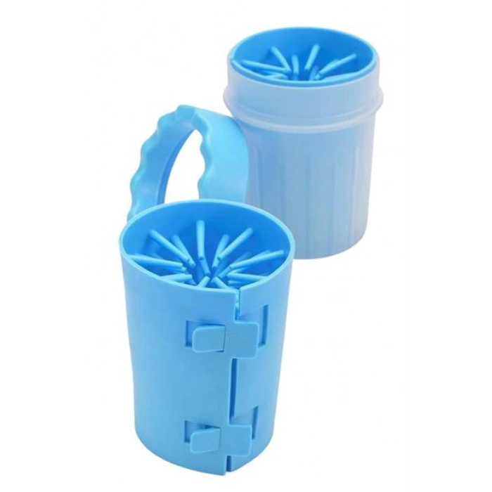 TUFEYO Silikon Jel Fırçalı Kedi Köpek Pati Ayak Temizleme Kovası Büyük