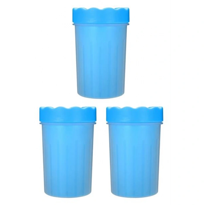 TUFEYO Silikon Jel Fırçalı Kedi Köpek Pati Ayak Yıkama Temizleme Kovası (Küçük)