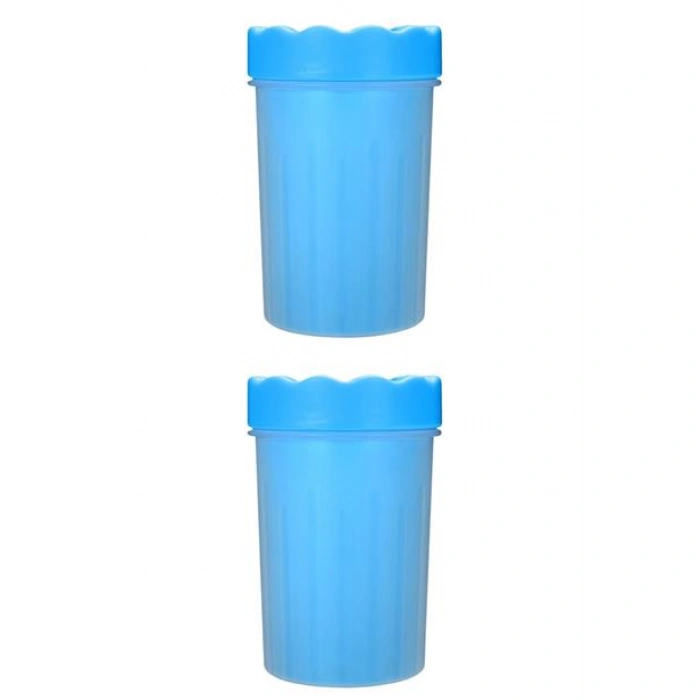 TUFEYO Silikon Jel Fırçalı Kedi Köpek Pati Ayak Yıkama Temizleme Kovası (Küçük)