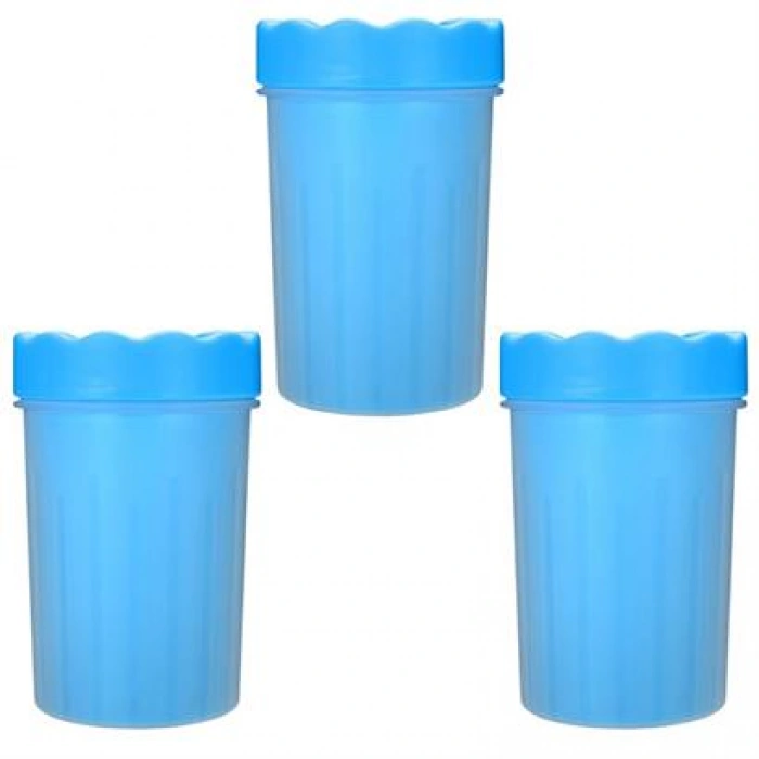 TUFEYO Silikon Jel Fırçalı Kedi Köpek Pati Ayak Yıkama Temizleme Kovası (Küçük)