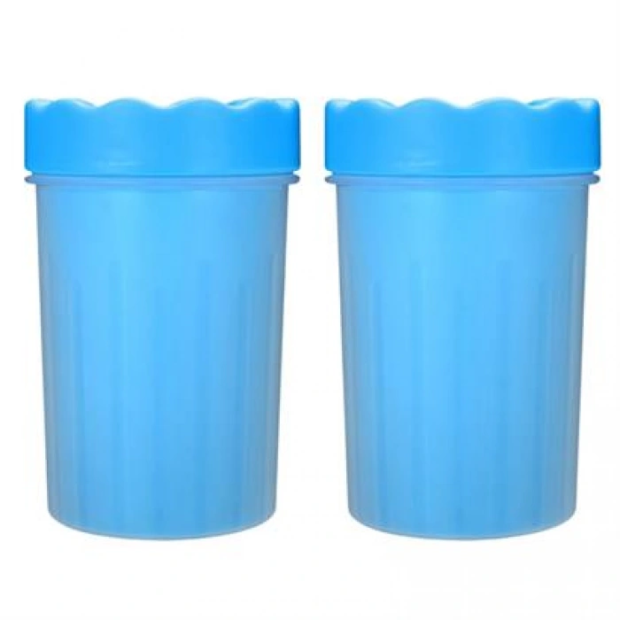 TUFEYO Silikon Jel Fırçalı Kedi Köpek Pati Ayak Yıkama Temizleme Kovası (Küçük)