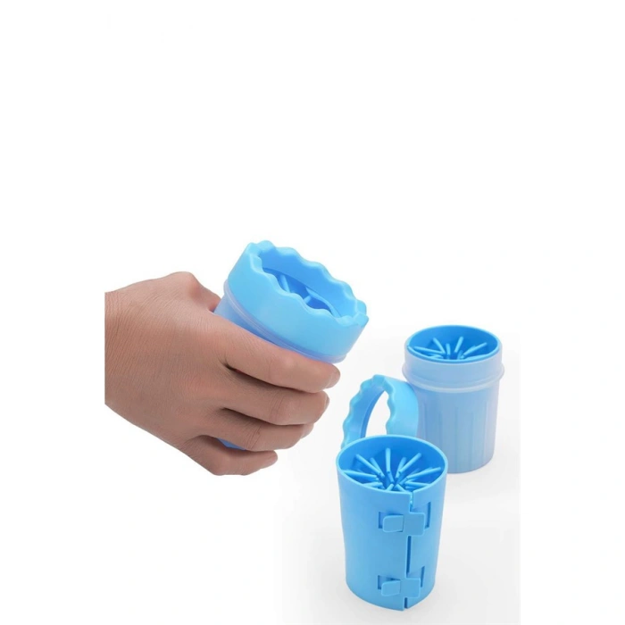 TUFEYO Silikon Jel Fırçalı Kedi Köpek Pati Ayak Yıkama Temizleme Kovası (Küçük)