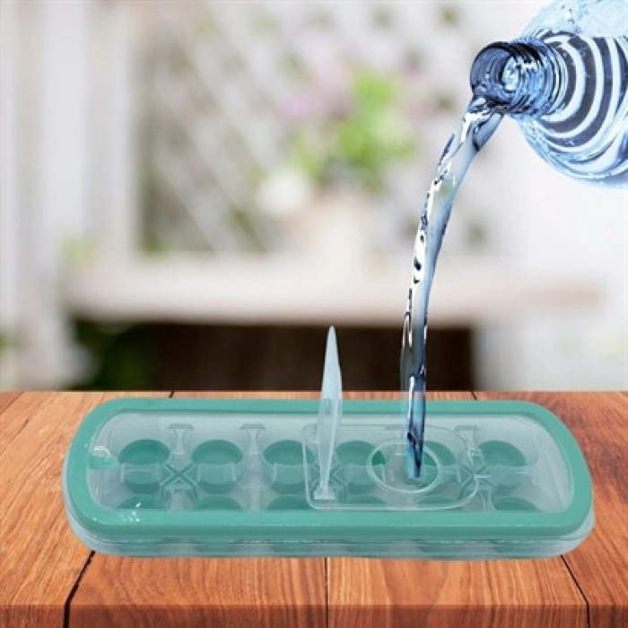 TUFEYO Silikon Tabanlı Yapışmaz Kolay Çıkabilen 12Li Buz Kalıbı